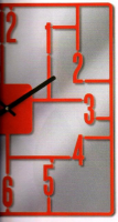 Designové hodiny D&D 270 Meridiana 41cm Meridiana barvy kov červený lak