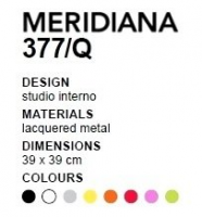 Designové hodiny D&D 377Q Meridiana 39cm Meridiana barvy kov oranžový lak