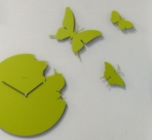Zelené hodiny na zeď Diamantini a Domeniconi Butterfly green Diamantini&Domeniconi