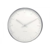 Bílé nástěnné hodiny 4384 Karlsson 38cm