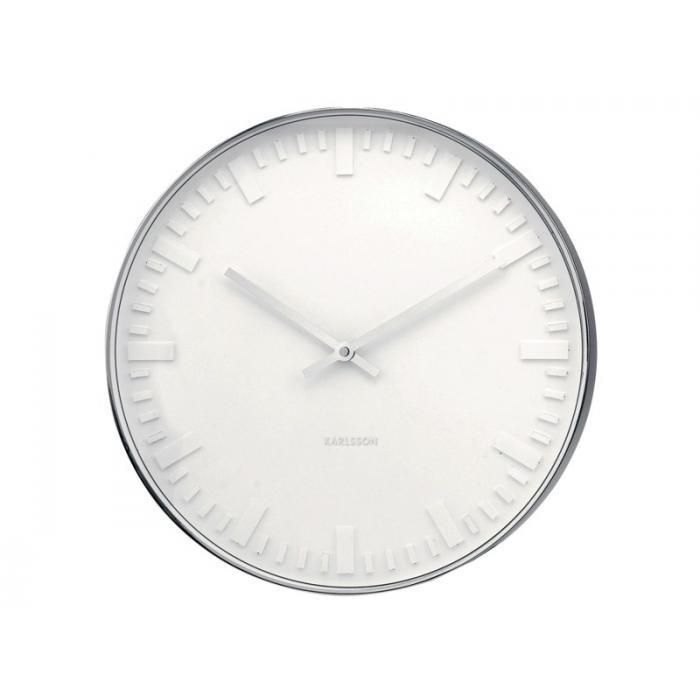 Bílé nástěnné hodiny 4384 Karlsson 38cm