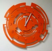 Designové nástěnné hodiny Callisto 40cm (více barev) Barva oranžová Laskowscy Design