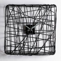 Nástěnné drátěné hodiny s tichým chodem designové Diamantini a Domeniconi Ti Aspeto black Diamantini&Domeniconi
