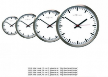 Nástěnné hodiny s masivním kovovým rámečkem Nextime Stripe white 2522