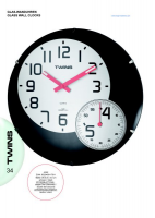 Netradiční designové nástěnné hodiny s 2 ciferníky Twins