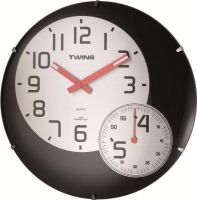 Netradiční designové nástěnné hodiny s 2 ciferníky