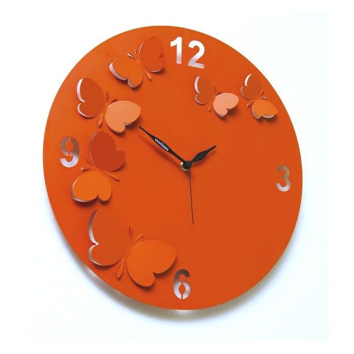 Designové hodiny D&D 206 Meridiana 38cm (více barevných verzí) Meridiana barvy kov starorůžový "fuchsia" lak