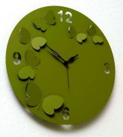 Designové hodiny D&D 206 Meridiana 38cm (více barevných verzí) Meridiana barvy kov starorůžový "fuchsia" lak