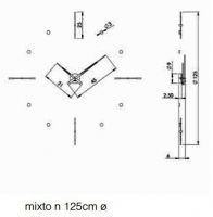 Designové nástěnné hodiny Nomon Mixto NP 125cm
