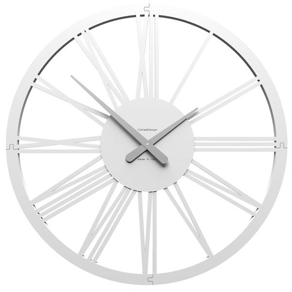 Designové hodiny 10-207 CalleaDesign 60cm (více barevných variant) Barva bílá-1 - RAL9003