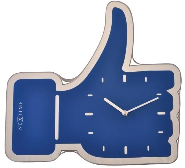 Moderní designové nástěnné hodiny značky Nextime s motivem LIKE (Facebook) 3072bl