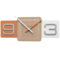 Designové hodiny 10-001 CalleaDesign 44cm (více barev) Barva béžová-12 - RAL7044