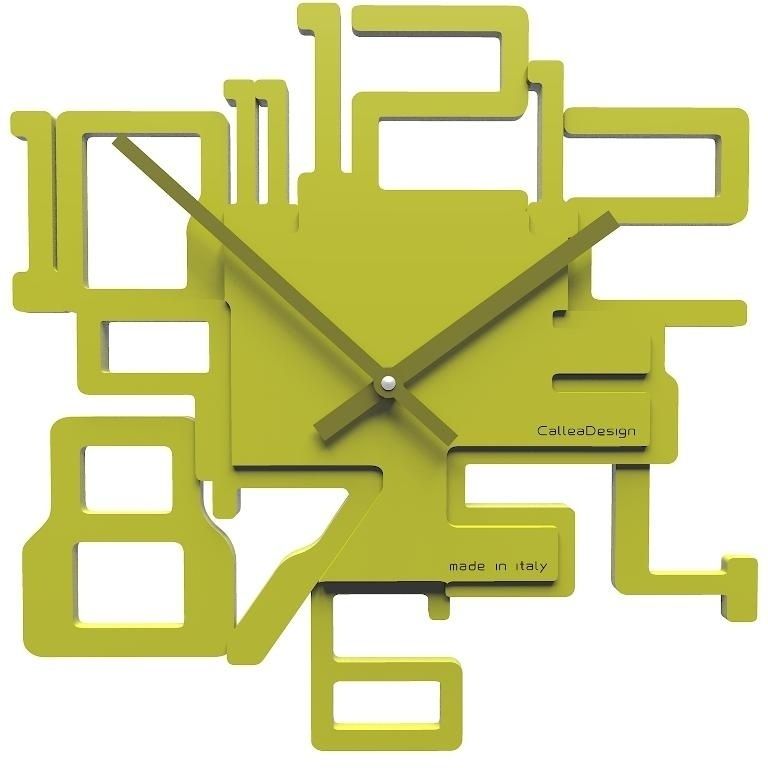 Designové hodiny 10-003 CalleaDesign Kron 32cm (více barevných variant) Barva žlutý meloun-62 - RAL1028