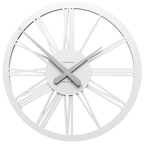 Designové hodiny 10-114 CalleaDesign 45cm (více barevných variant) Barva bílá-1 - RAL9003