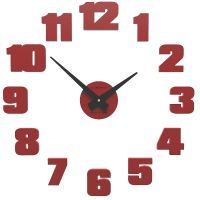 Designové hodiny 10-307 CalleaDesign (více barev) Barva světle červená-64 - RAL3020