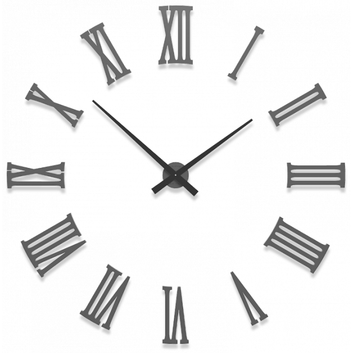 Designové hodiny 10-310 CalleaDesign 124cm (více barev) Barva černá klasik-5 - RAL9017