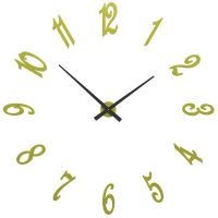 Velké nástěnné hodiny CalleaDesign 10-314-61 žluté (130cm)