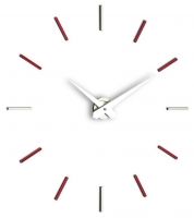 Lepící nástěnné hodiny transparentní 90-100cm IncantesimoDesign I200MVN red