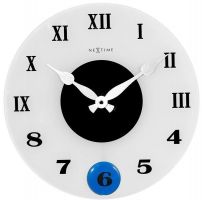 Kulaté nástěnné kyvadlové hodiny 8635 Nextime Milano Color 35cm