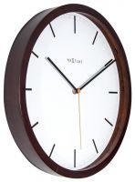 Dřevěné nástěnné hodiny s plynulým tichým chodem Nextime Company Wood 3156br 