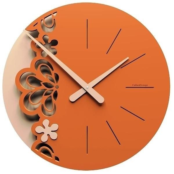 Designové hodiny 56-10-2 CalleaDesign Merletto Big 45cm (více barevných variant) Barva stříbrná-2 - RAL9006