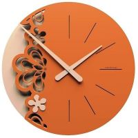 Designové hodiny 56-10-2 CalleaDesign Merletto Big 45cm (více barevných variant) Barva čokoládová-69 - RAL8017