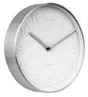 Kovové nástěnné hodiny Karlsson 5676 (stříbrné)