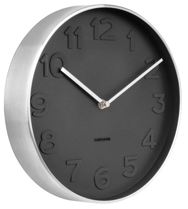 Kovové nástěnné hodiny Karlsson 5675 (černé)