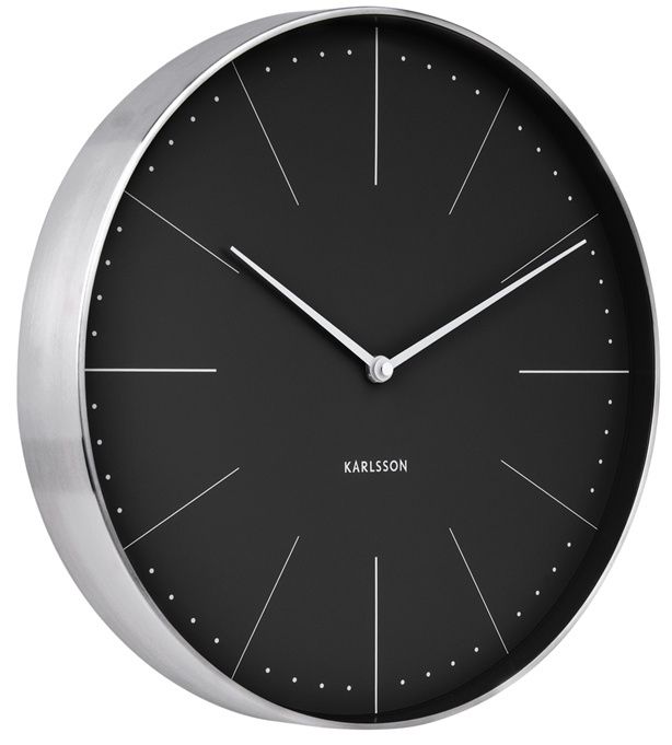 Kovové nástěnné hodiny Karlsson 5681BK (černé)