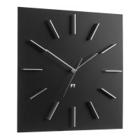 Černé dřevěné hodiny netikající Future Time FT1010BK