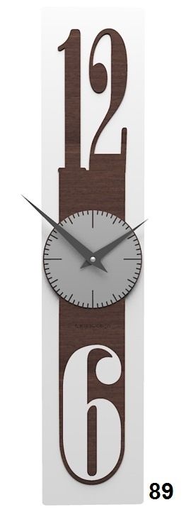 Designové hodiny 10-026 natur CalleaDesign Thin 58cm (více dekorů dýhy) Dýha černý ořech - 85