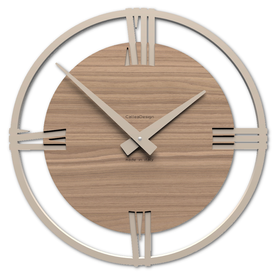 Designové hodiny 10-216n natur CalleaDesign Sirio 60cm (více variant dýhy) Dýha černý ořech - 85