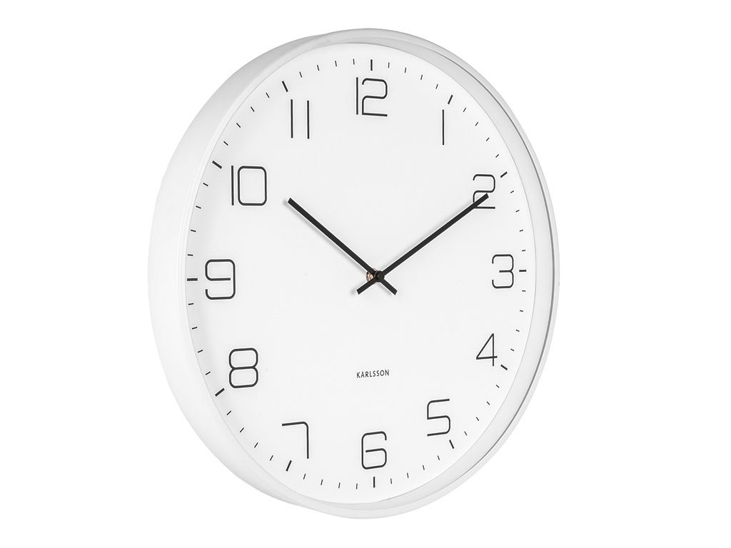 Bílé nástěnné hodiny Karlsson KA5751WH