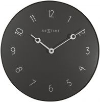 Černé nástěnné hodiny 8193gs Nextime Carousel 40cm