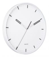 Kulaté hodiny Karlsson KA5775BK bílá skladem tiché hodiny