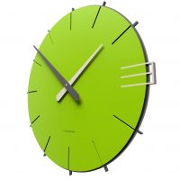 Nástěnné designové hodiny na zeď zelené kulaté