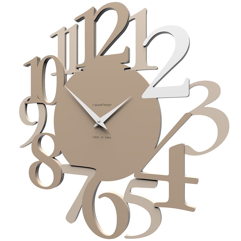 Dřevěné nástěnné hodiny moderní CalleaDesign Russel 10-020