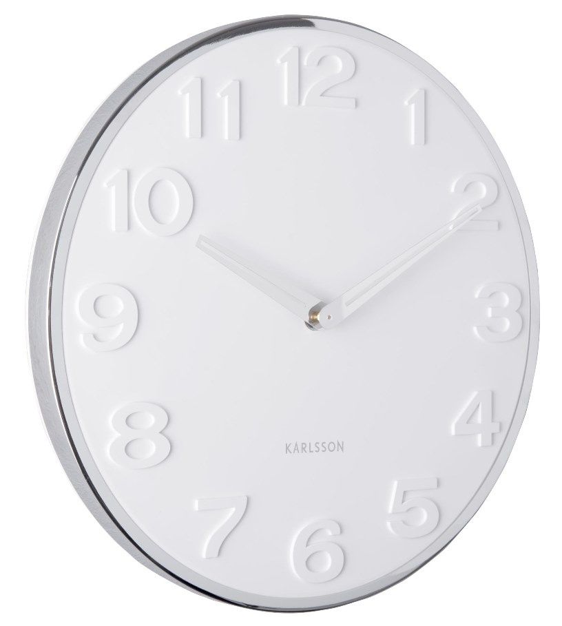 Bílé hodiny Karlsson KA5759WH