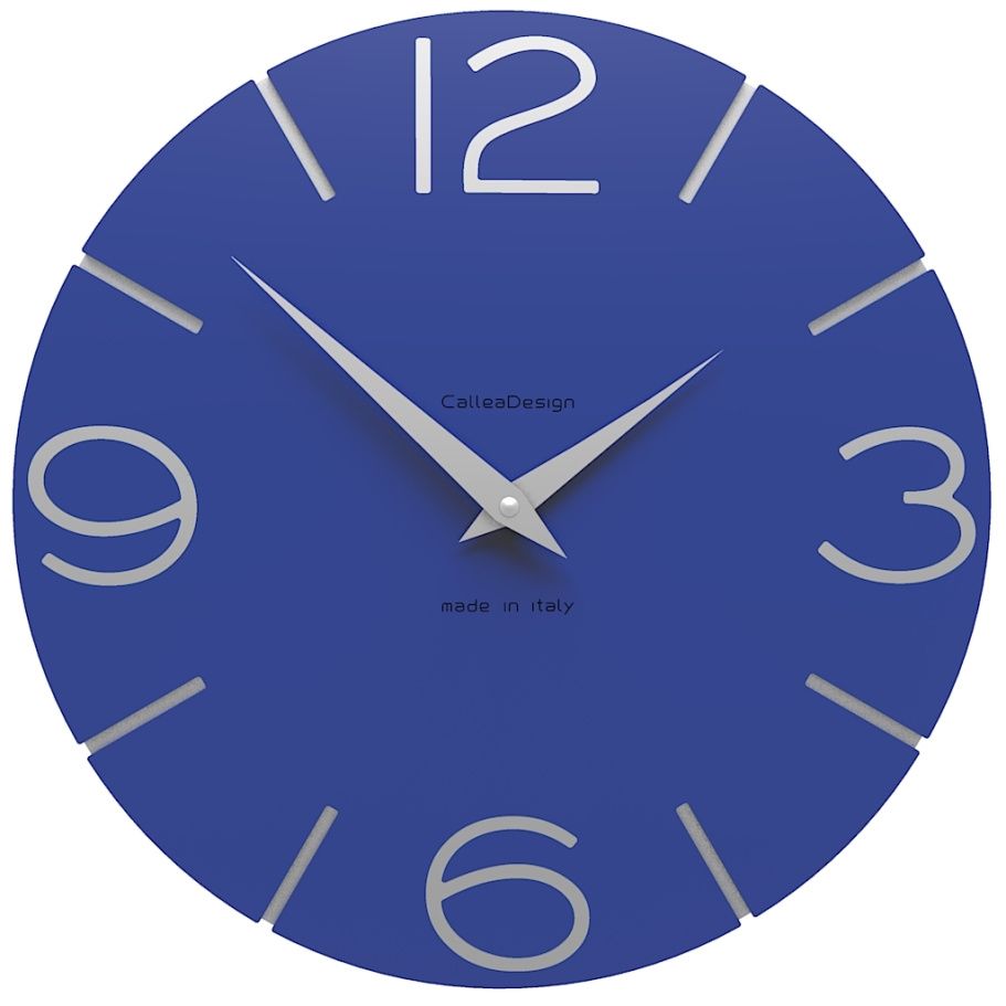 Modré hodiny 10-005-75 CalleaDesign Smile 30cm