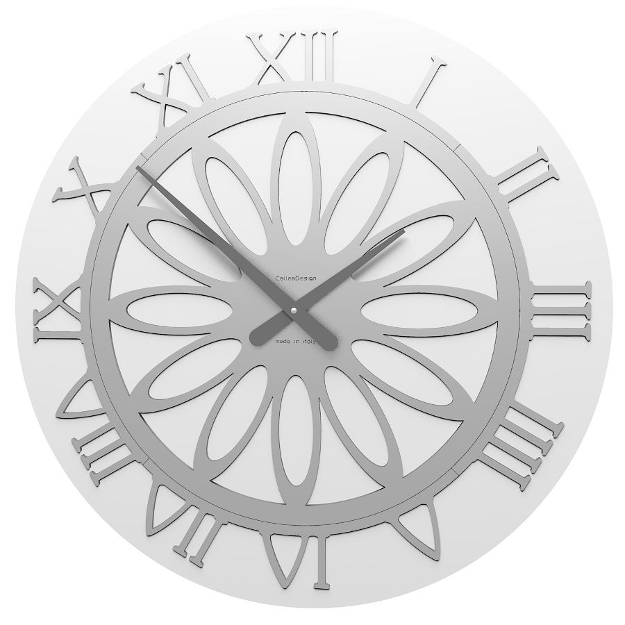 Bílé hodiny 10-202-1 CalleaDesign Athena 60cm