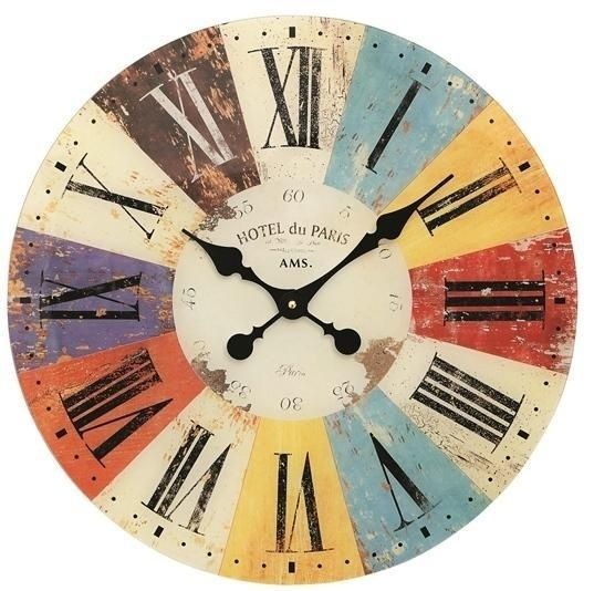 nástěnné hodiny kulaté velké ams 9467 barevné 