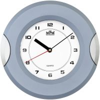 Barevné nástěnné hodiny s bočními stříbrnými prvky E01.2506