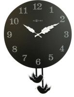 Designové nástěnné kyvadlové hodiny 3017 Nextime Wingbird 43cm