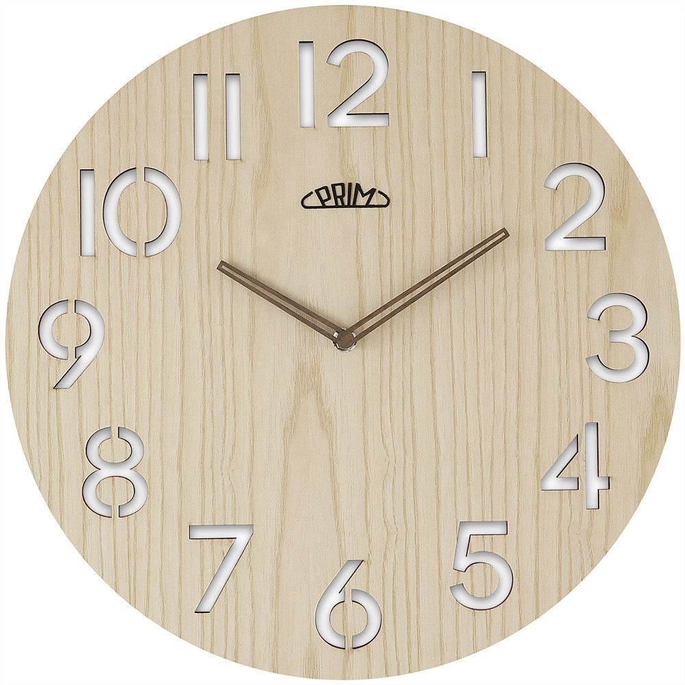 Nástěnné dřevěné hodiny PRIM Authentic Veneer jsou jednoduché hodiny zpracované z kvalitní dřevěné dýhy. Tloušťka dýhy je 4 mm. Barevné varianty 53 a 54 jsou doplněny ručkami také PRIM Authentic Veneer - A