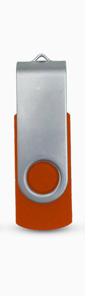 Plastový USB Flash disk s otočnou kovovou krytkou B09.4091 Flash 03 - 32 GB - D