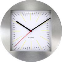 designové hodiny na stěnu čtverec bílá