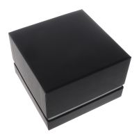 Černá papírová krabička na hodinky, bez potisku EKH.012 | Krabička na hodinky EKH012 - černá, bez loga, Krabička na hodinky EKH012 - černá, logo MPM
