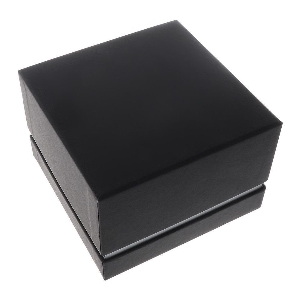 Černá papírová krabička na hodinky, bez potisku EKH.012 Krabička na hodinky EKH012 - černá, logo MPM