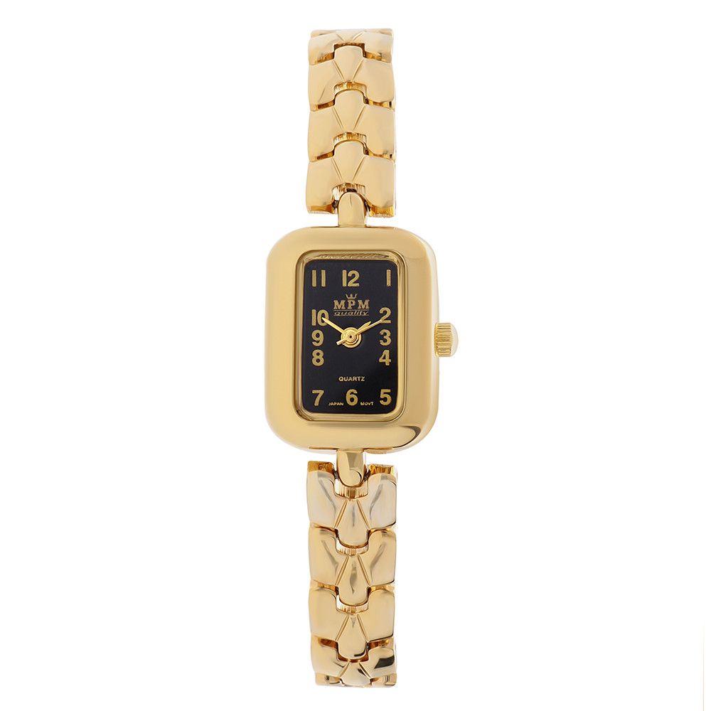 Dámské hodinky ze zlaté slitiny s černým ciferníkem W02M.10963 W02M.10963.A