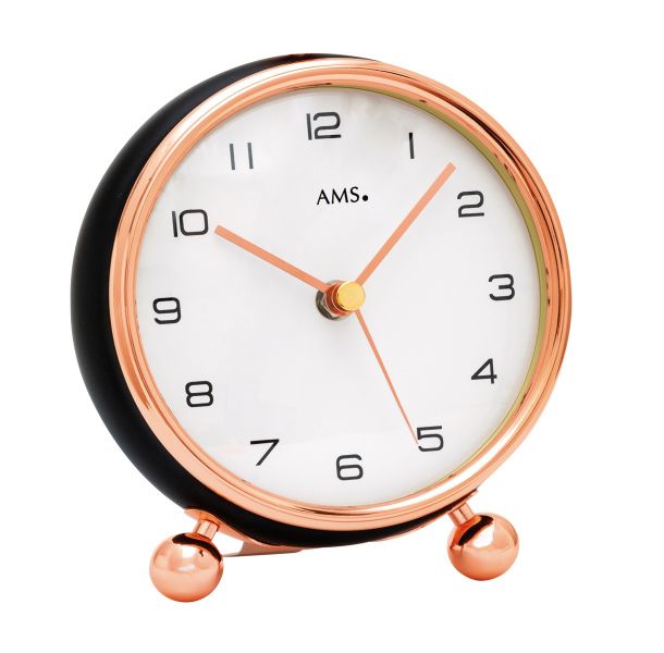 stolní hodiny AMS 5195 růžové zlato